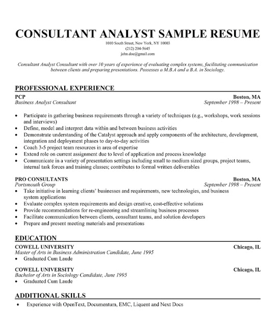 Business california consultant consulting cv oracle process resume